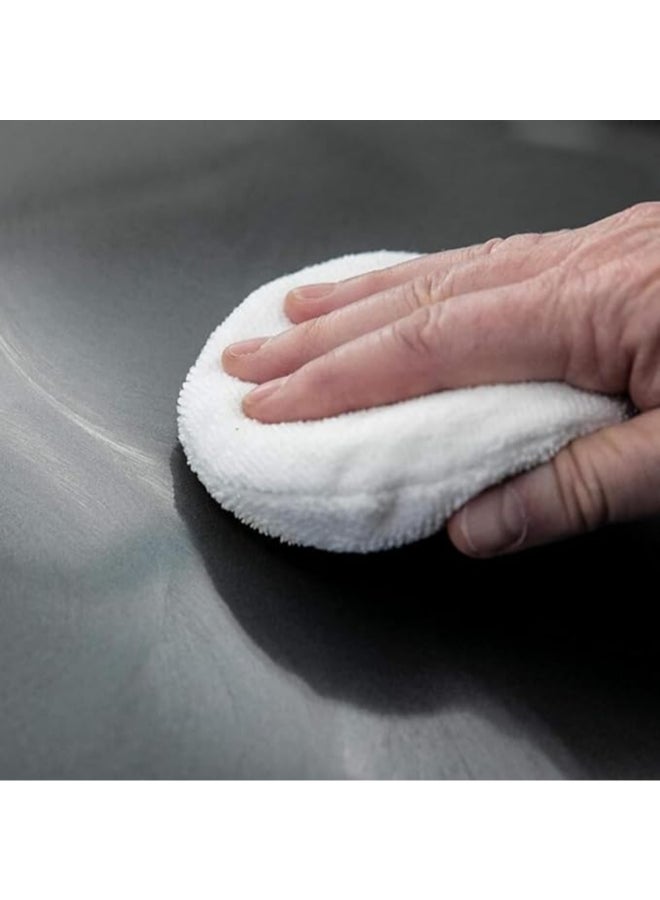 Meguiar's 2-Piece Reusable Even Coat Ultimate Microfiber Applicator Pad White 12.5 cm X3080EU - Image 3